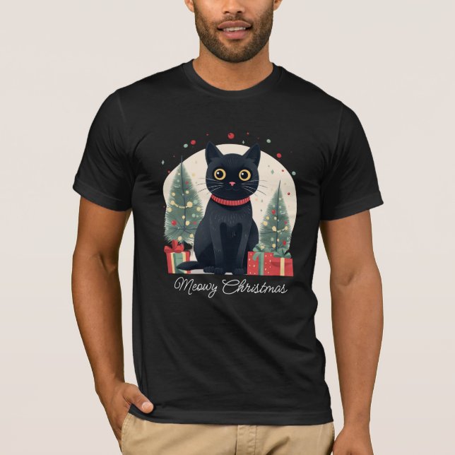 Cute och funny svart julklapp t shirt (Framsida)