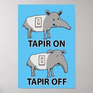 Cute och Funny Tapir på Tapir av Poster