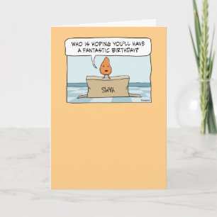 Cute och Funny Yam Birthday Kort