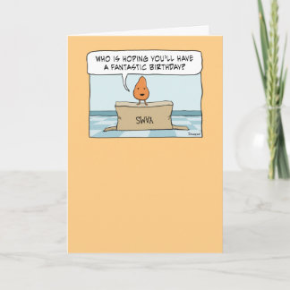 Cute och Funny Yam Birthday Kort