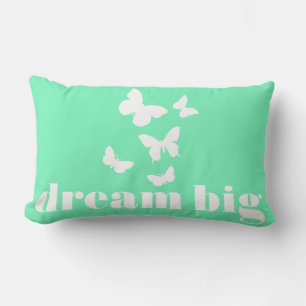 Cute och inspiration drömmar stora med fjärilar lumbarkudde