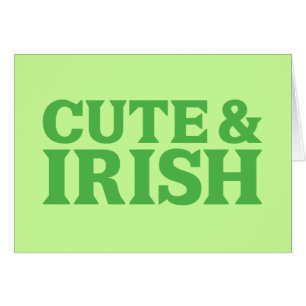 Cute och Irish Hälsningskort
