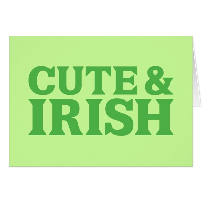 Cute och Irish Hälsningskort (Framsidan Horizontal)