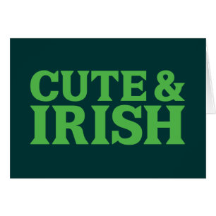 Cute och Irish Hälsningskort