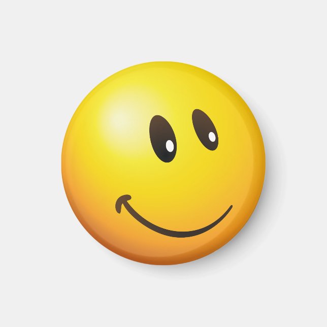 Cute och lilla tittar på dina emoji magnet (Framsidan)