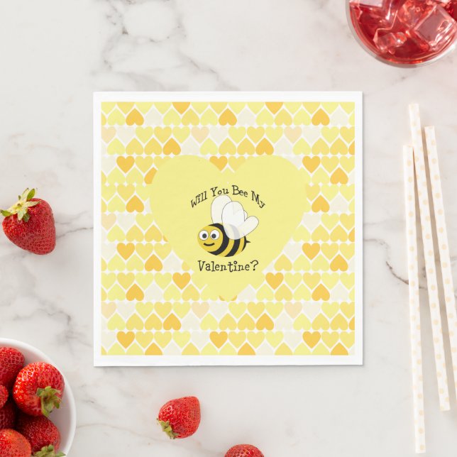 Cute och Lusnyj kommer du att bli min Valentine Pappersservett (Insitu)