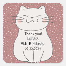 Cute och Modern Kitten Birthday