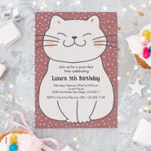 Cute och Modern Kitten Birthday