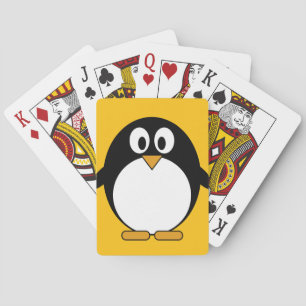 Cute och Modern Tecknad Penguin Kortlek