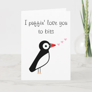 Cute och ost Valentinpuffingkort Kort