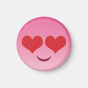 Cute och pyttelilla ögon rosa emoji magnet