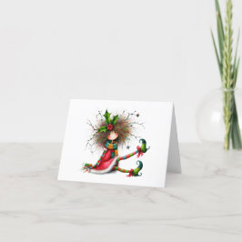 Cute- och Quirky-gratulationskort Tack Kort