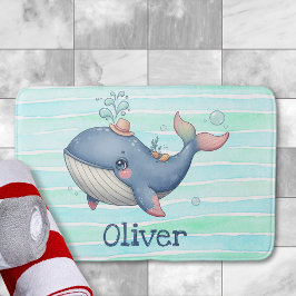 Cute och Quirky Little Whale Badrumsmatta