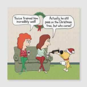 Cute och Rolig hund Serve Vin i julklapp