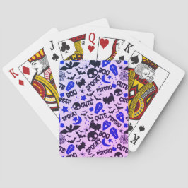 Cute och Roligt Lila, Blue och Black Halloween Casinokort