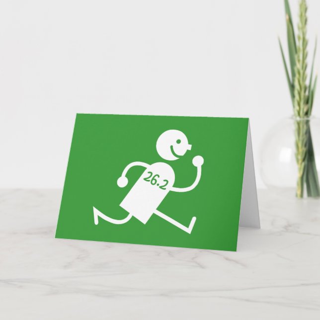 Cute och roligt maraton kort (Framsida)