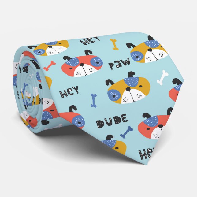 Cute och Roligt Mönster Slips (Rullad)