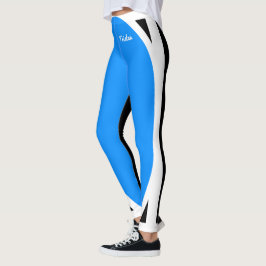 Cute och Sexy Blue White och Black Leggings