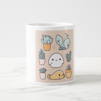 Cute och Snuggly Cat Mugg Jumbo Mugg