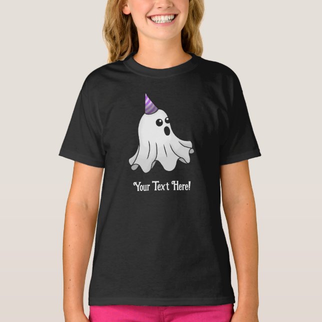 Cute och Spooky Halloween Ghost T Shirt (Framsida)