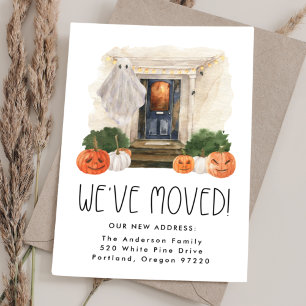 Cute och Spooky Haunted House Halloween Flytta Meddelande