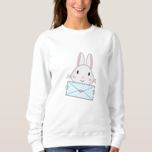Cute och underbar kanin som håller Kärlek Brev T Shirt