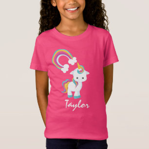Cute- och Unicorn-Rosa T Shirt