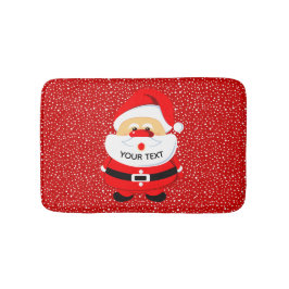 Cute och vismisk Jultomten, julafton helgdag Badrumsmatta