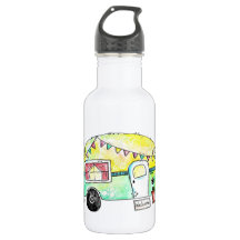 Cute och Whimsical Retro Lycklig Camper