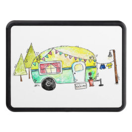 Cute och Whimsical Retro Lycklig Camper Dragkroksskydd