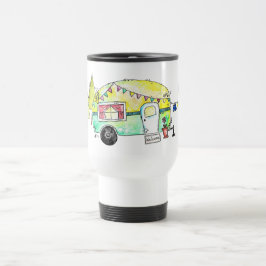 Cute och Whimsical Retro Lycklig Camper Resemugg