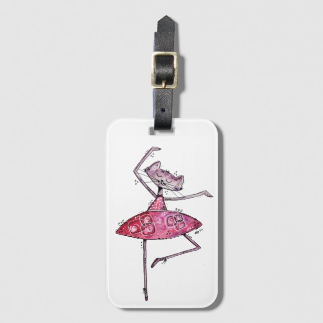 Cute och Whimsicing Cat Bagagebricka (Framsida vertikal)