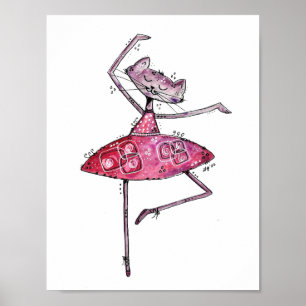 Cute och Whimsicing Cat Poster
