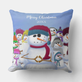 Cute och Whimsics-Snögubbar Kudde