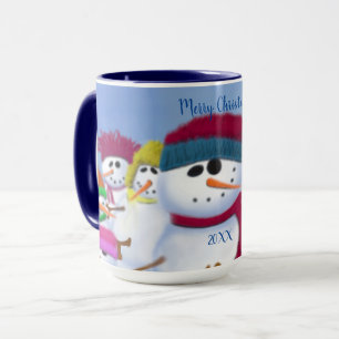 Cute och Whimsics-Snögubbar Mugg