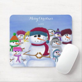 Cute och Whimsics-Snögubbar Musmatta