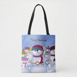 Cute och Whimsics-Snögubbar Tygkasse