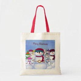 Cute och Whimsics-Snögubbar Tygkasse