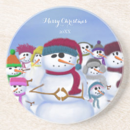 Cute och Whimsics-Snögubbar Underlägg