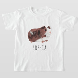 Cute och Whimsity Spotty Guinea Tecknad Gris T Shirt