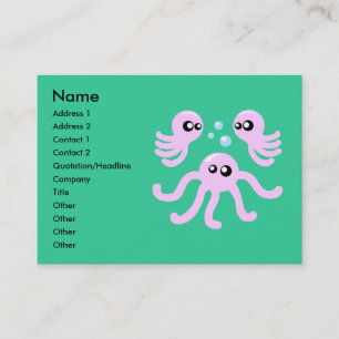 Cute Octopus-Affärskort Visitkort
