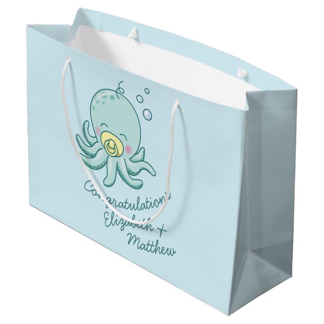 Cute Octopus Baby Shower Kawaii (Baksidan Vinklad)