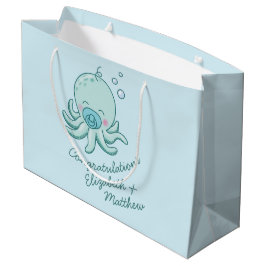 Cute Octopus Baby Shower Kawaii Blue Boy