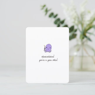 Cute Octopus Birthday Card Julkort