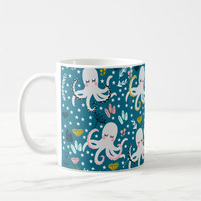 Cute Octopus caffe Mugg (Vänster)