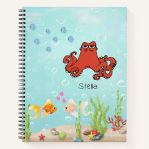 Cute Octopus Colorful Sketchbook Kids