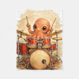 Cute Octopus Drum Blanket – Kawaii Animal Fleecefilt