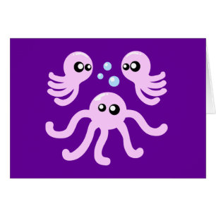 Cute Octopus Hälsningskort