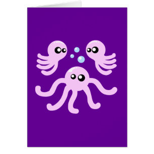 Cute Octopus Hälsningskort