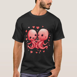 Cute Octopus Hearts Valentine Day V-Day Funny Va T Shirt